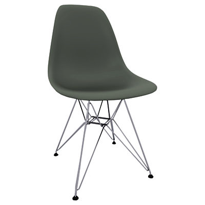 Vitra Eames DSR 43cm Side Chair Moss Grey / Chrome